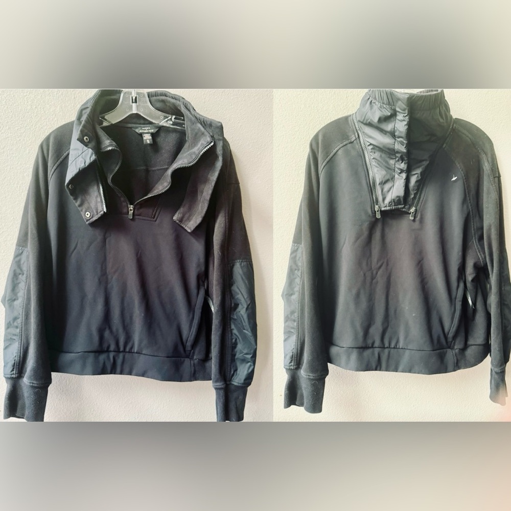 Athleta x Allyson Felix Legend Hybrid Sweatshirt Black Women’s Size XL - Picture 2 of 13